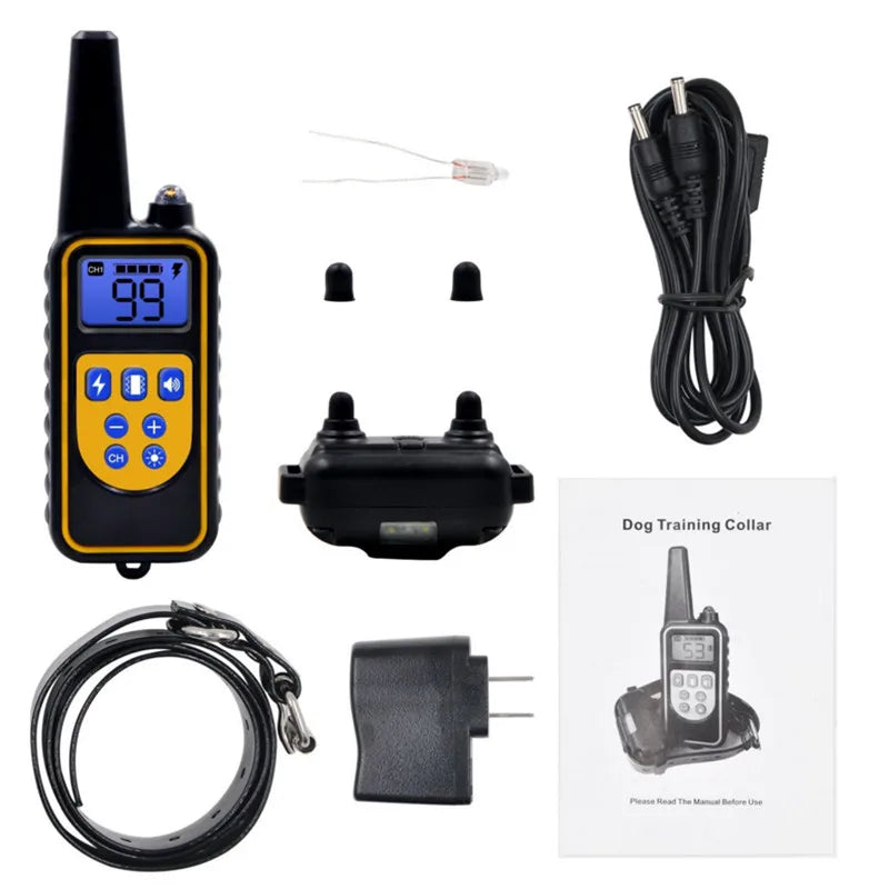 800m Dog Training Collar Waterproof Pet Remote Control Rechargeable