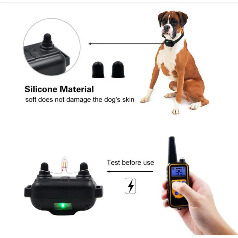 800m Dog Training Collar Waterproof Pet Remote Control Rechargeable