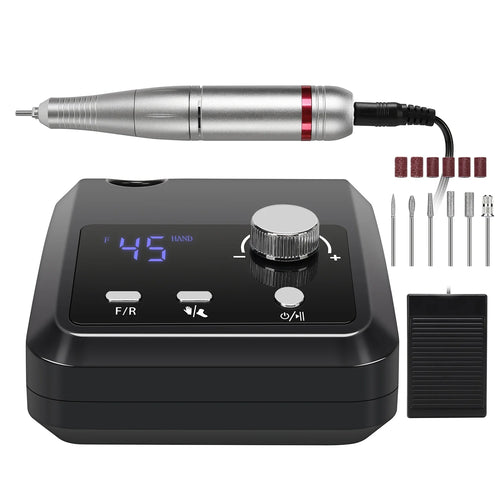 45000RPM Nail Drill Machine Professional Nail Lathe with Large LCD