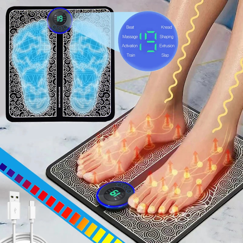 Electric Foot Massager Pad Muscle Massage Relaxation Trainer For