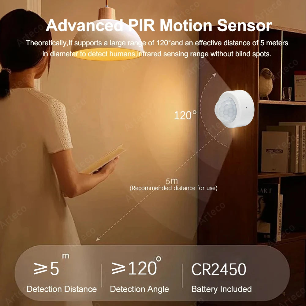 Zigbee 3.0 Smart Pir Motion Sensor Movement Human Body Infrared