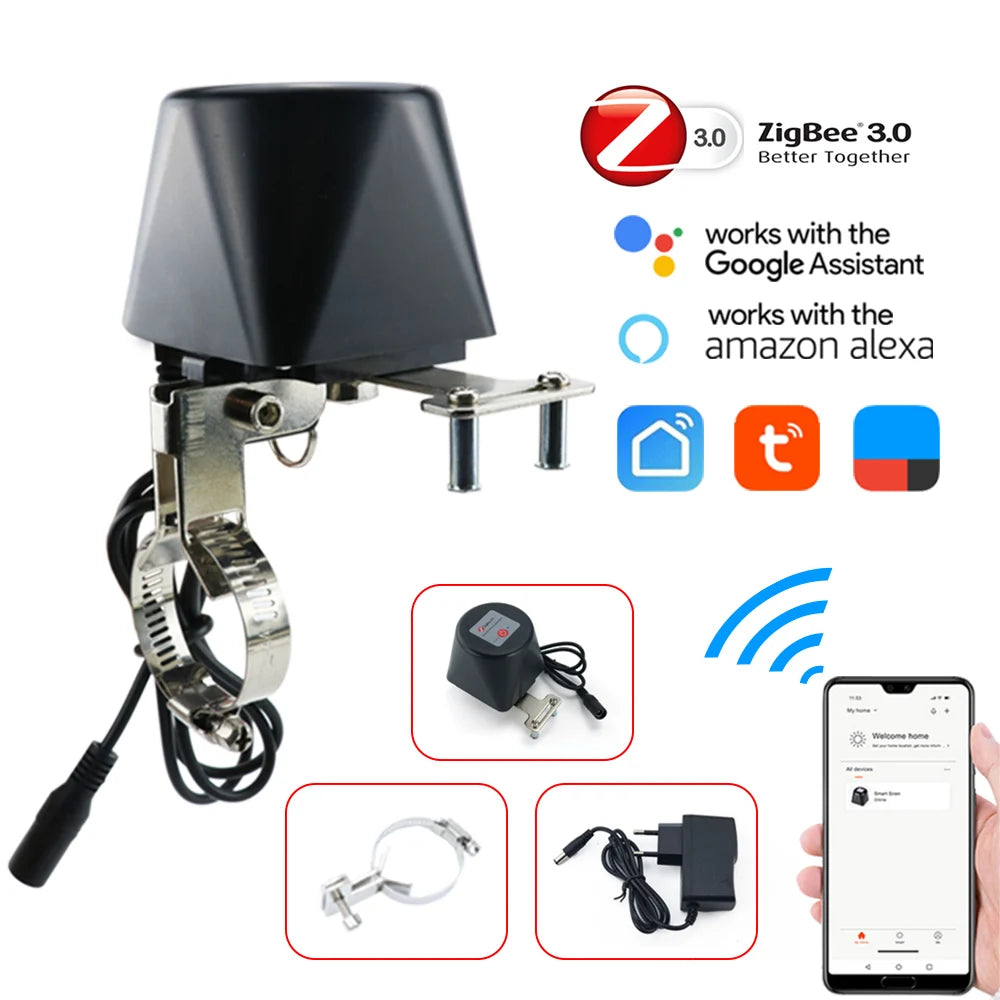 Tuya Zigbee Smart Gas Valve WIFI Garden Water Shut Off Timer