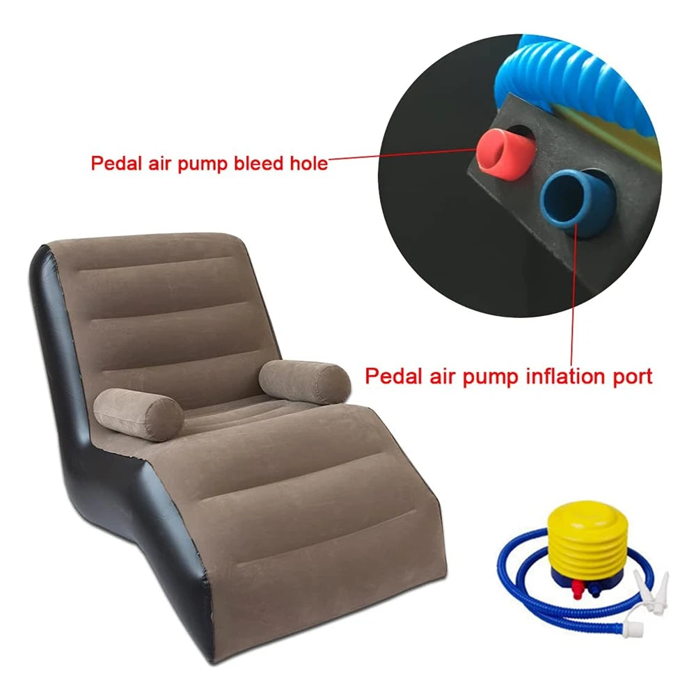 Folding Lazy Sofa,Inflatable Lounge Chair Thickened Durable