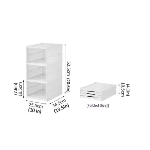 No-Install Folding Shoe Cabinet, Transparent Dustproof Shoe Rack,