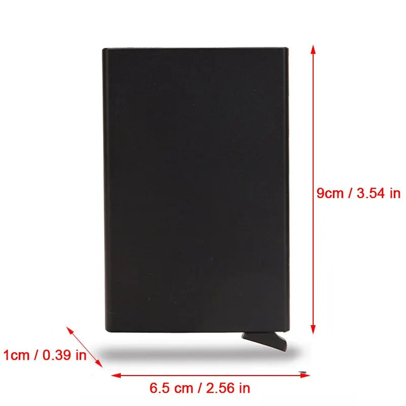 Rfid Smart Credit Card Holder Wallets Metal Slim Pop Up Minimalist Men