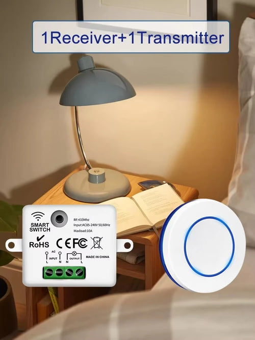 433MHz Wireless Light Switch 220V 110V 10A Relay Breaker Remote