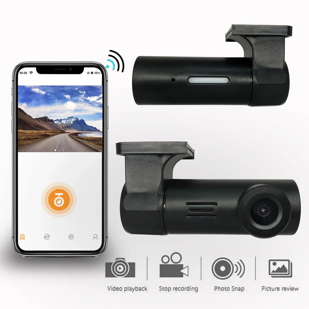 HD USB power logger APP control smart car Wifi DVR Dash camera night