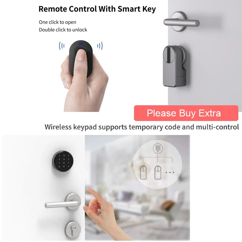 A1 Pro Max Bluetooth Smart Door Lock Tuya APP Remote Control Keyless