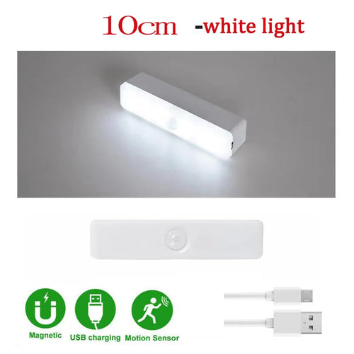 LED Motion Sensor Under Cabinet Light USB Rechargeable LED Night Light