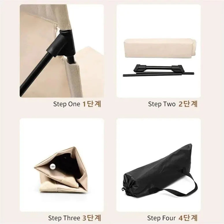 Foldable Camping Chair Outdoor Garden Park Single Lazy Chair Backrest