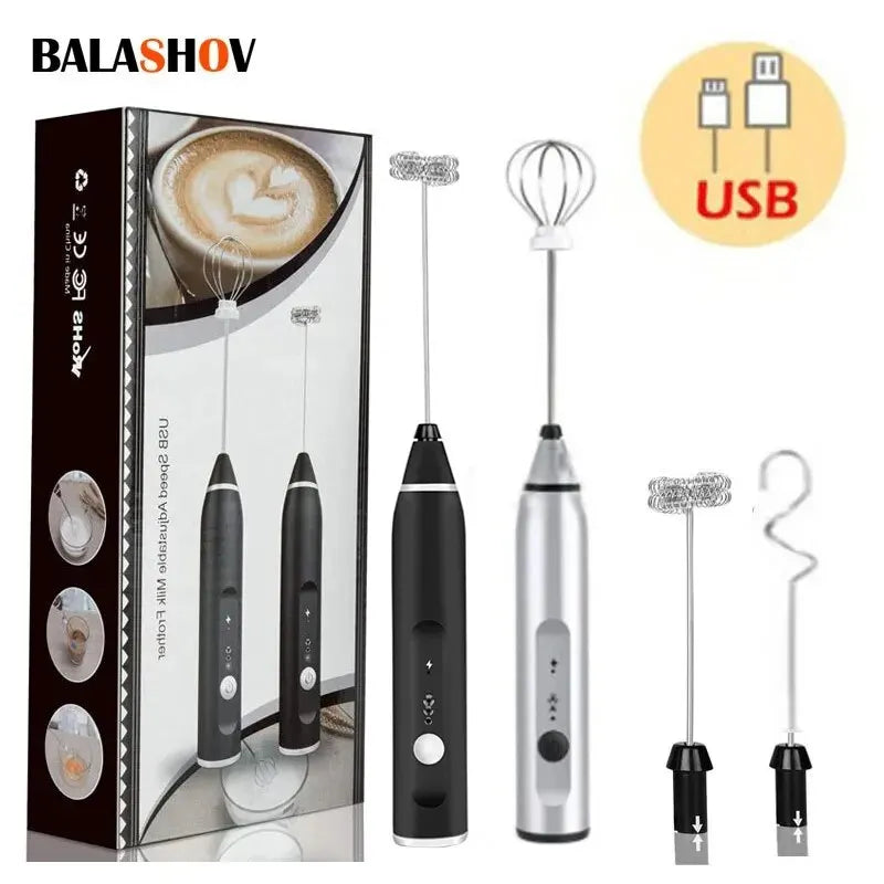 Portable Electric Milk Frothers Handheld Blender USB Mini Coffee Maker