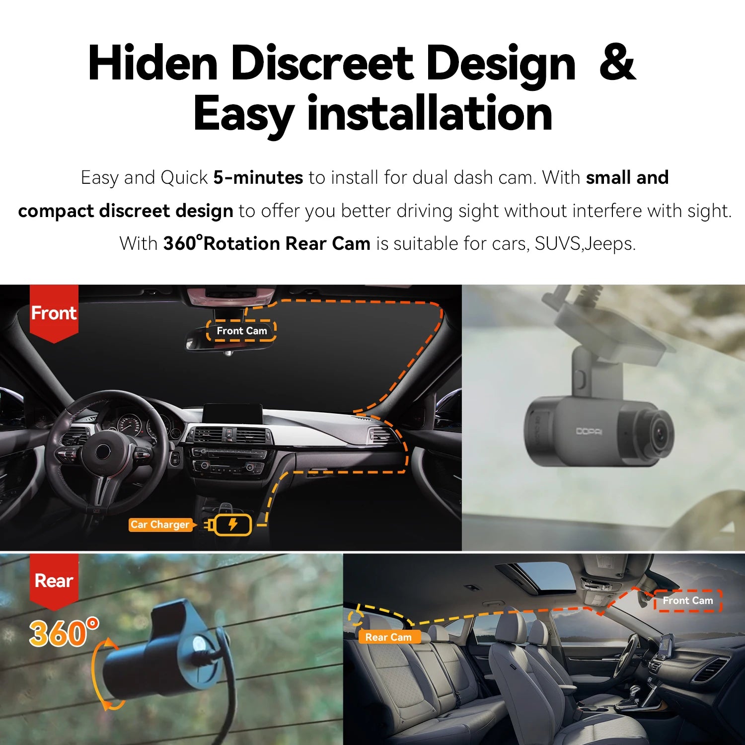 DDPAI Mola N3 Pro Dash Camera Driving Vehicle Cam Wifi Smart Connect
