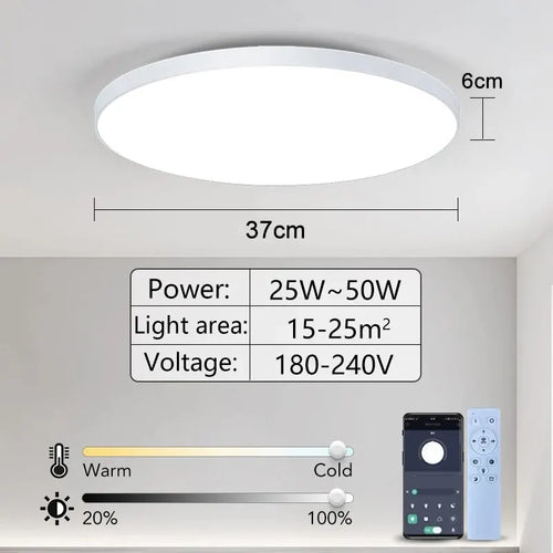 Smart Led Ceiling Lamp 36W 50W 220V Dimmable Modern Led Ceiling Lights