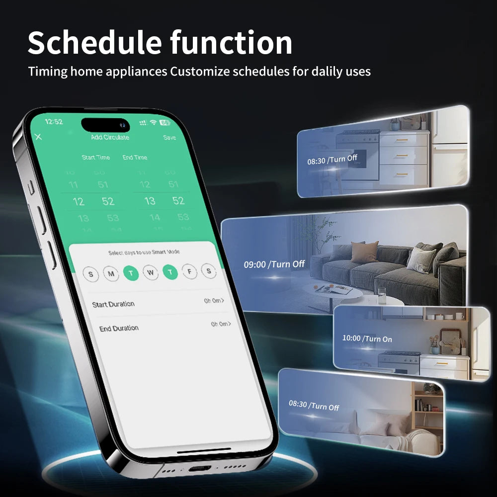 TNCE Tuya Brazil Plug 16/20A adapter, WIFI or zigbee3.0 socket with