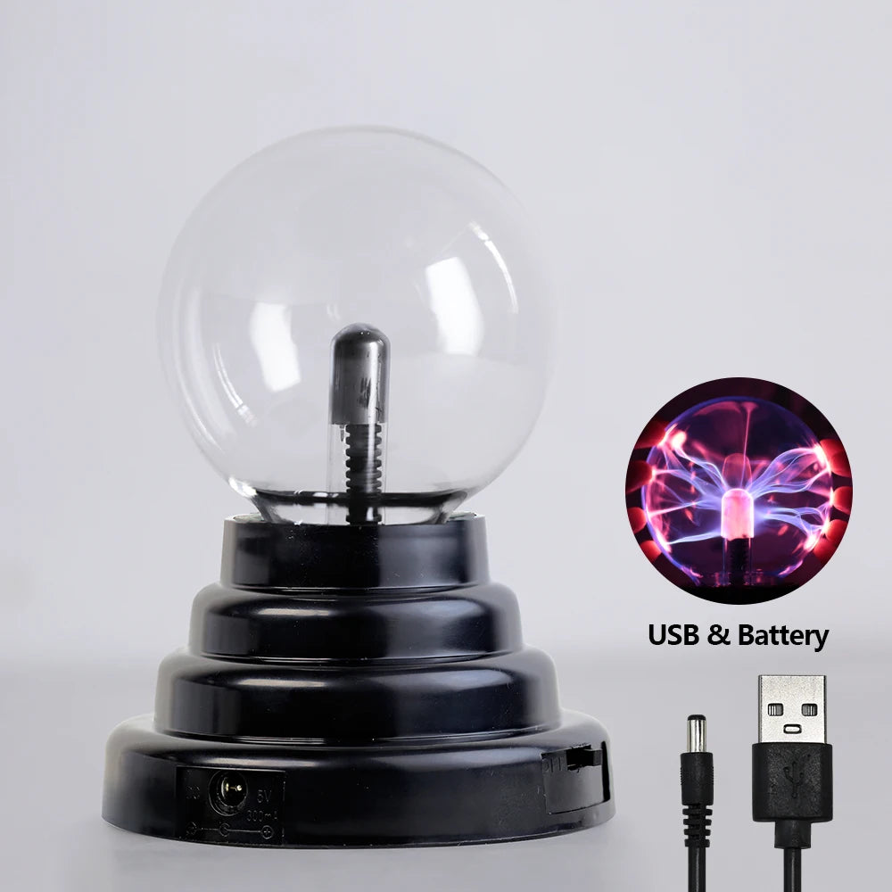 Magic Crystal Plasma Ball Lamp 3/4/5/6/8 Inch LED Night Light Kid
