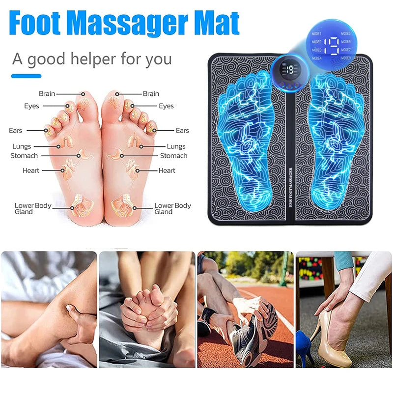 Electric Foot Massager Pad Muscle Massage Relaxation Trainer For