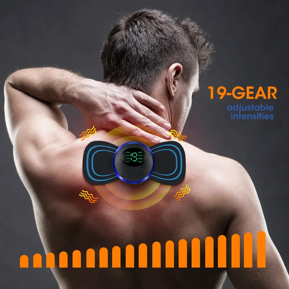 Electric Neck Massager EMS Muscle Massage Stimulator Low Frequency