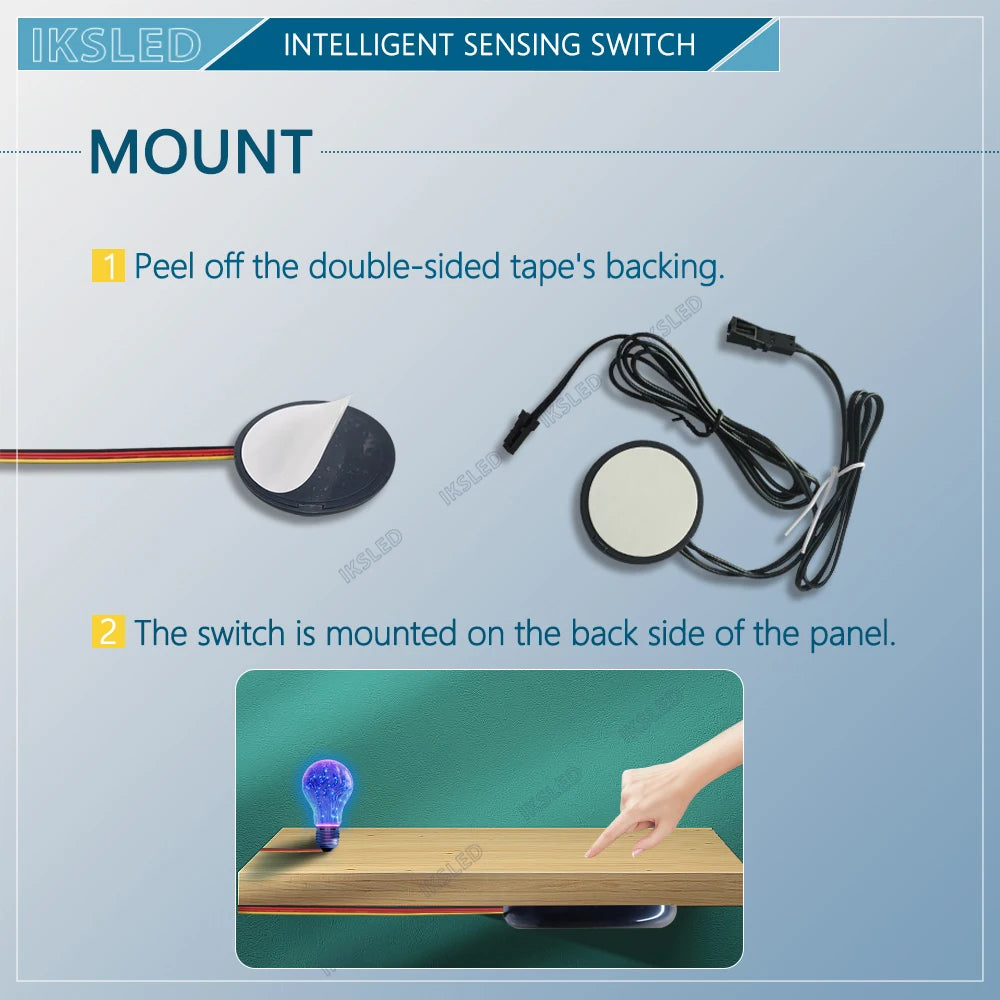 MINI 12V24V LED Dimmable Touch Sensor Switch Penetrating Wood Panel