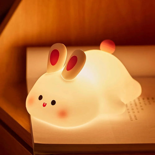 LED Night light Silicone Rabbit Touch Sensor lamp Cute Animal Light