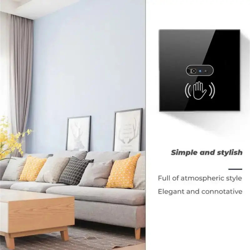 Wall Smart Light Switch Infrare IR Sensor No Need Touch EU Glass