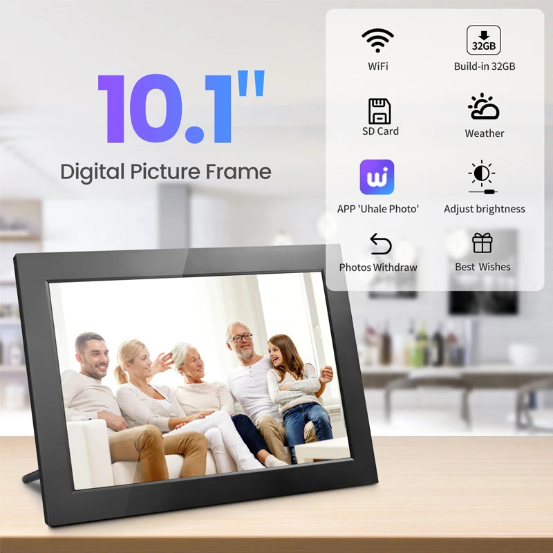 WiFi Digital Photo Frame 10.1 Inch 32GB Smart Digital Picture Frame