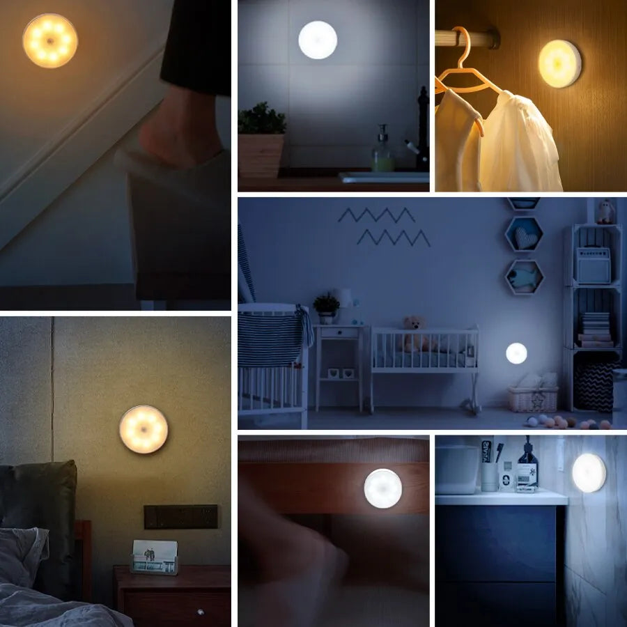 Rechargeable LED Under Cabinet Lights Motion Sensor Night Light Smart