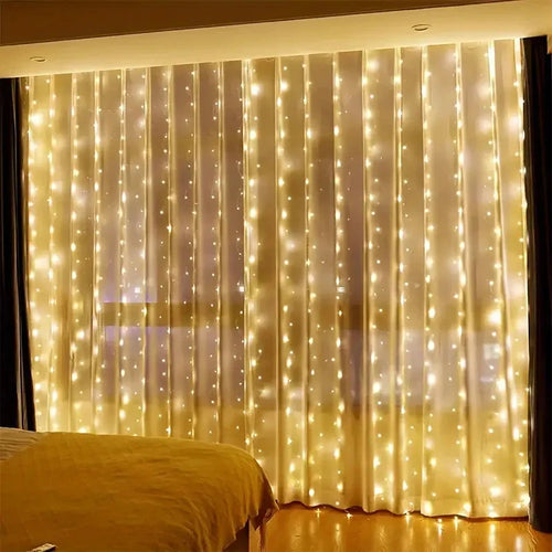 3/4/6m Curtain LED String Lights Garland USB Festoon Remote Control