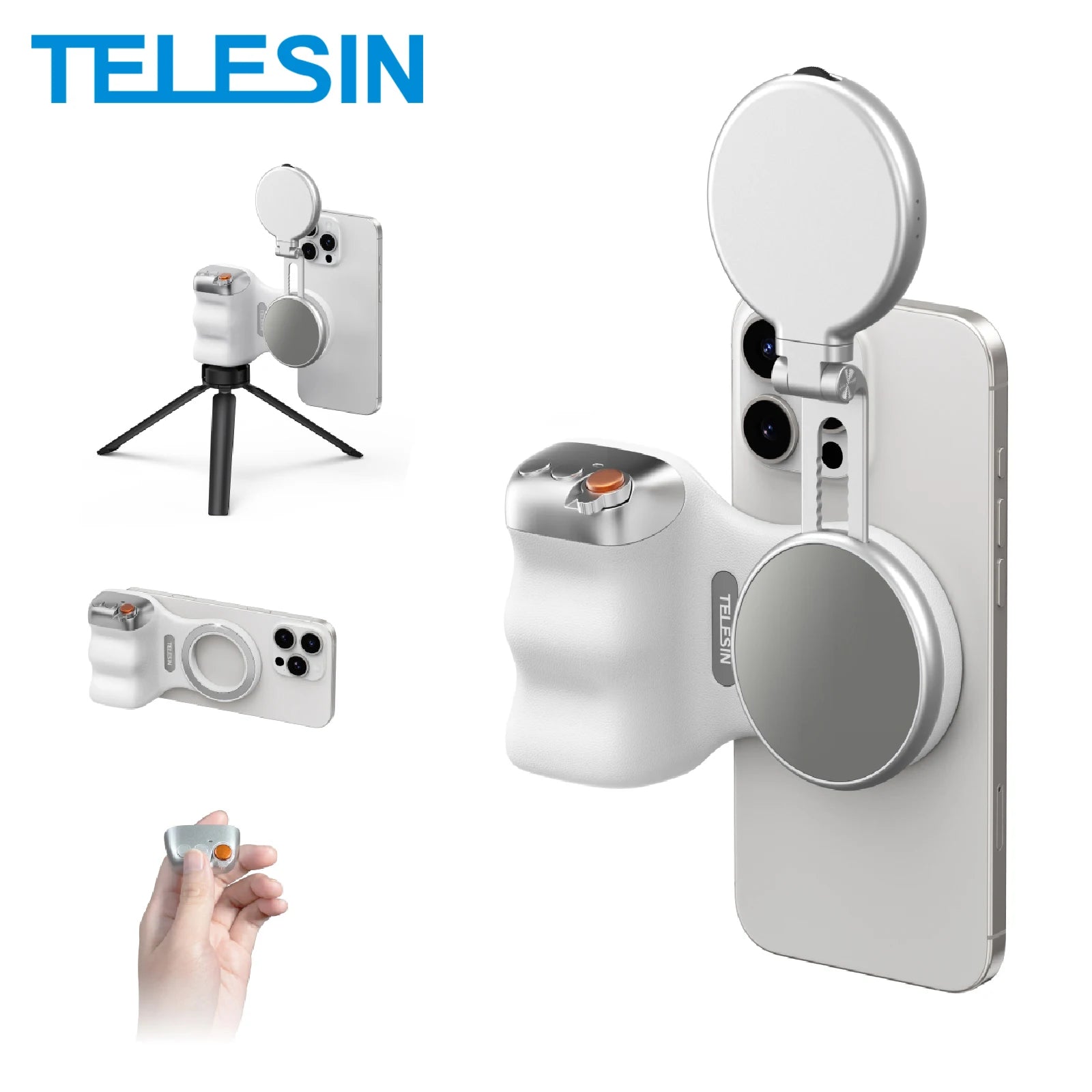 TELESIN Phone Camera Shoot Hand Grip Magnetic Smart Phone Holder