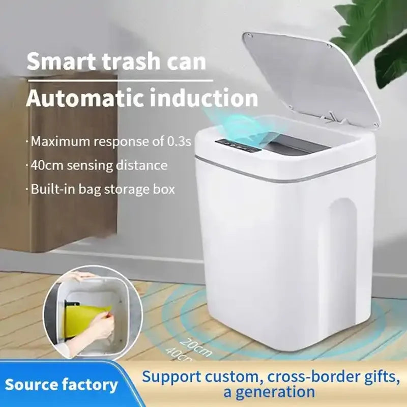 16L Automatic Sensor Trash Can Electric Touchless Smart Bin Kitchen
