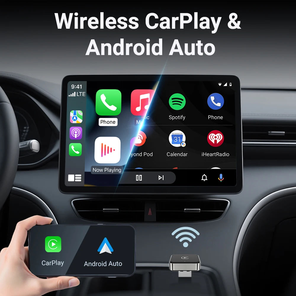 XUDA 2 in1 Wired to Wireless CarPlay Android Auto Adapter for OEM Car
