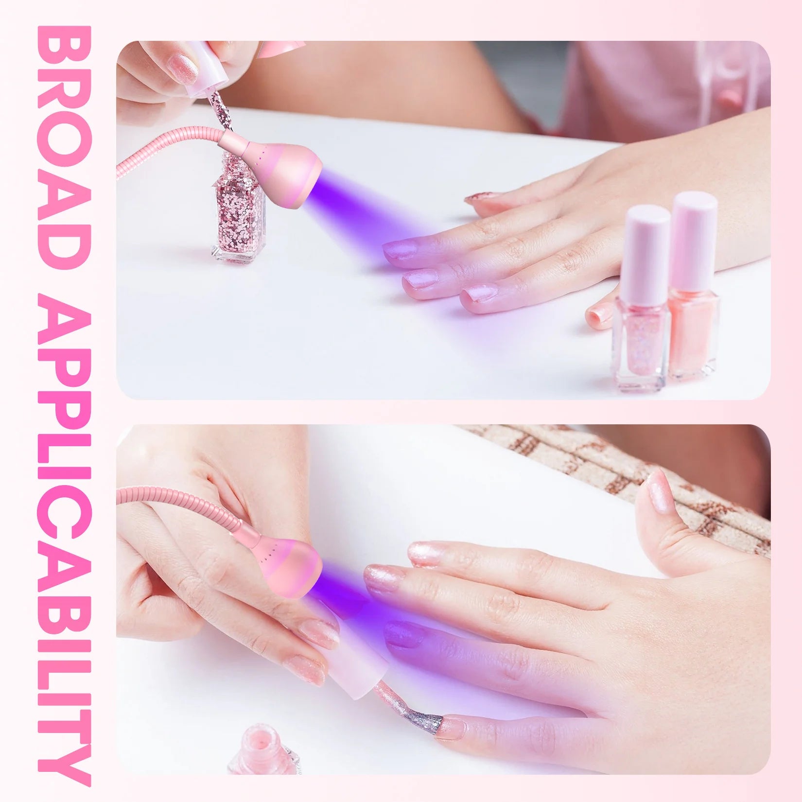 LED Table Lamp Nightlight Gooseneck Nail Lamp UV Curable Violet Lamp