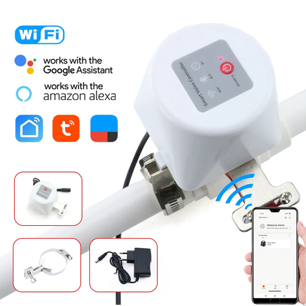 Tuya WiFi Water Valve Gas Shutoff Ball Valve Timer Garden Smart