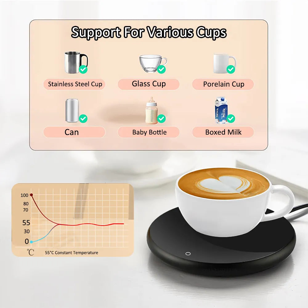 Coffee Cup Heater Mug Warmer USB Heating Pad Electic Milk Tea Water