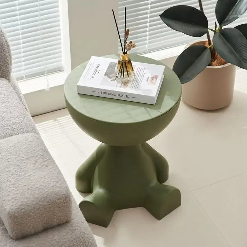 Light Luxury Cartoon Sofa Edge Table Creative Flat Head Coffee Table