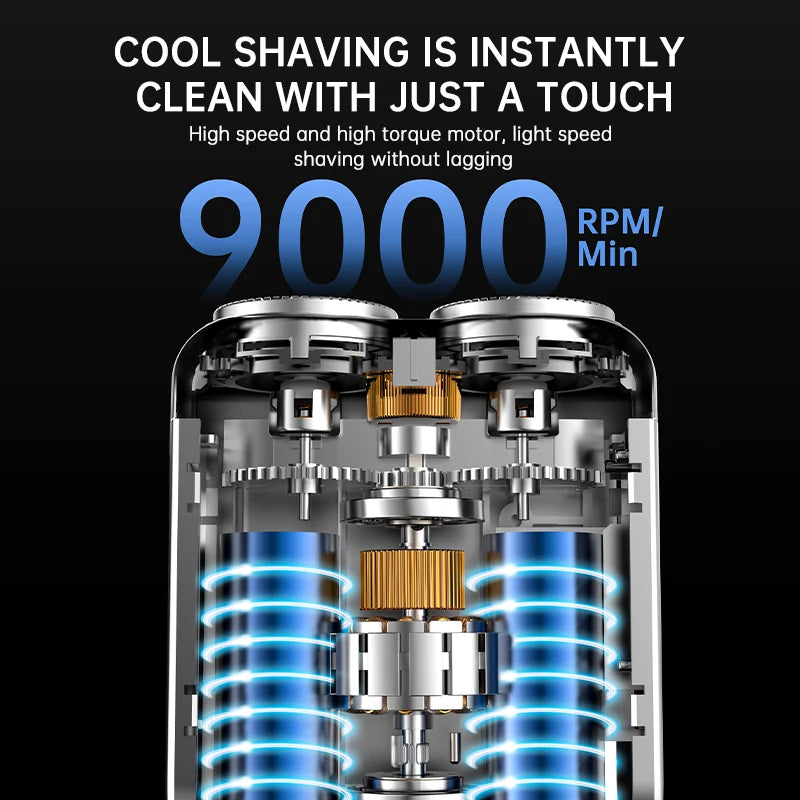 Mini Electric Smart Shaver Household Car Shaver Digital Display Dual