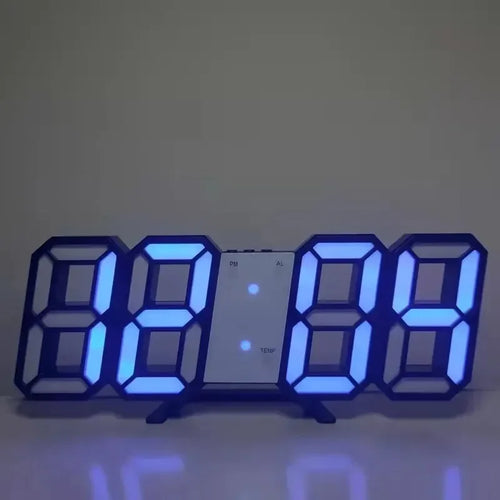 3D Mini Clock LED Digital Wall Clock Desk Clock Electronic Alarm Clock