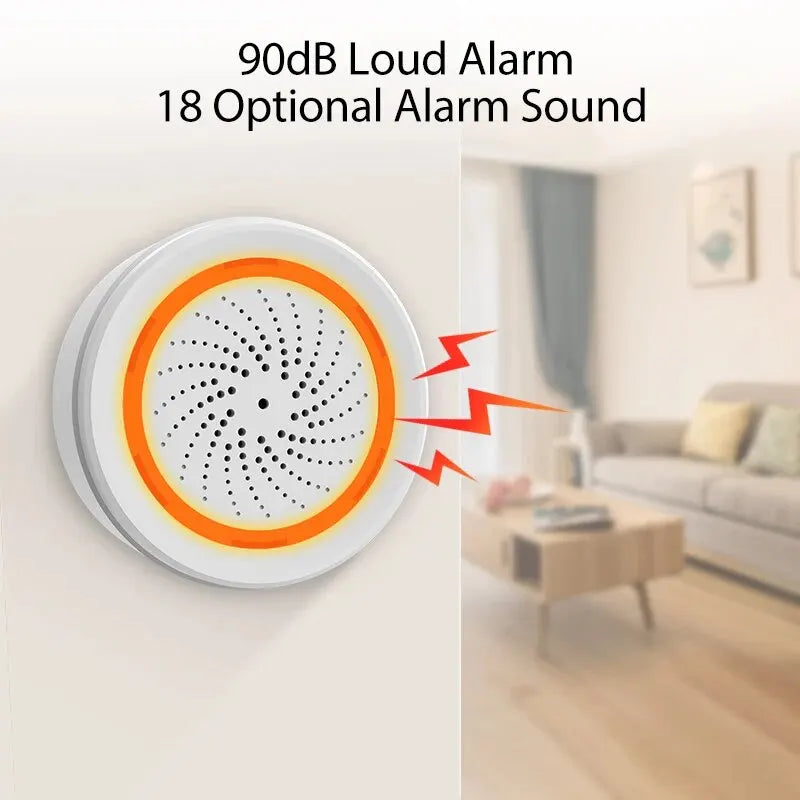 ONENUO Tuya Zigbee Smart Siren Alarm For Home Security with Strobe