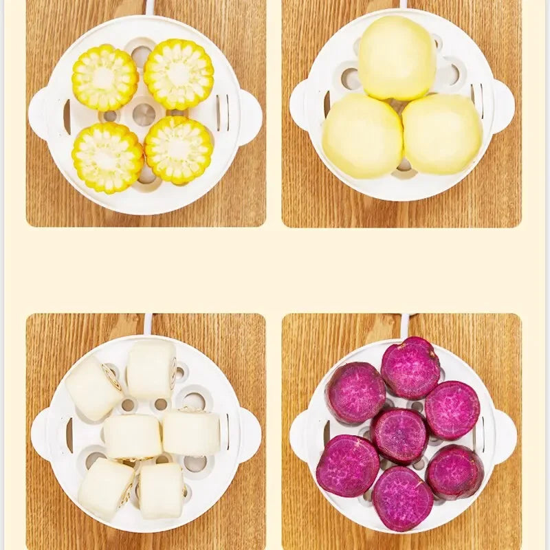 220V EU Multifunctional Electric Egg Boiler Double Layers Egg Cooker