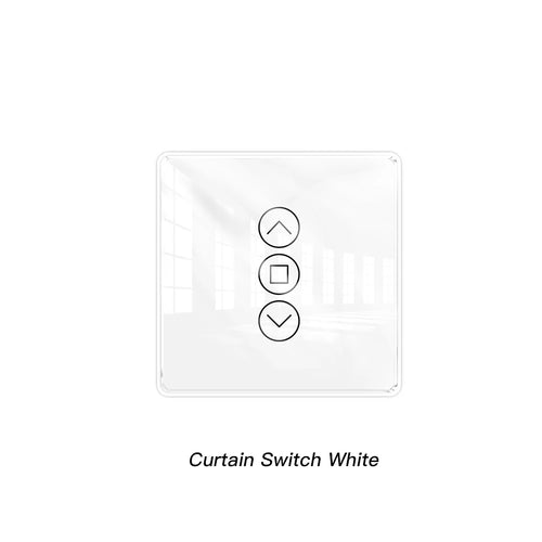 MOES WiFi RF433 Smart 2.5D Arc Glass Touch Curtain Switch for Roller