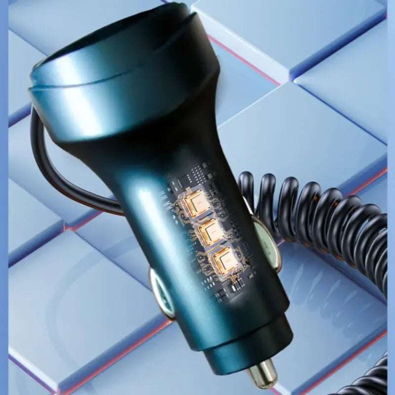 VIKEFON 55W 2 Ports USB Fast Car Phone Charger 3.1A with Voltage