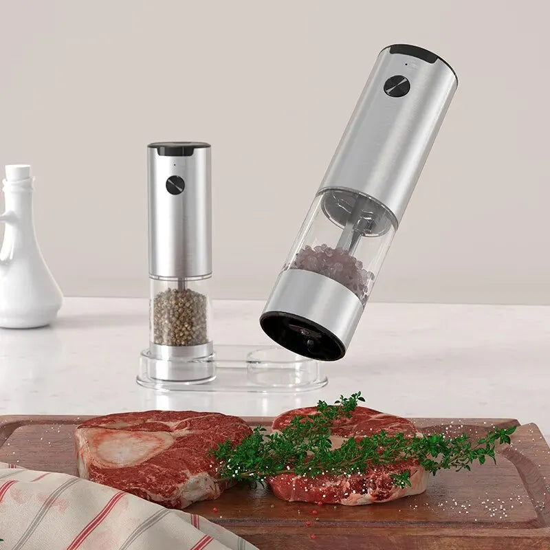 Electric Automatic Mill Pepper And Salt Grinder With LED Light