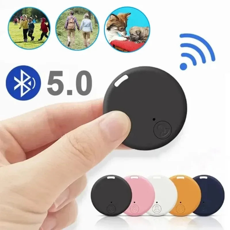 2026New GPS Bluetooth 5.0 Tracker AntiLost Device Round Pet Kids Bag