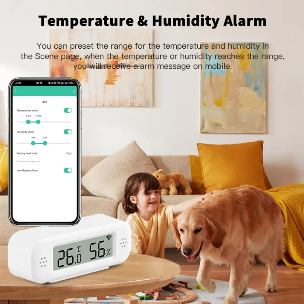 Tuya WiFi Mini Temperature Humidity For Smart Home Thermometer