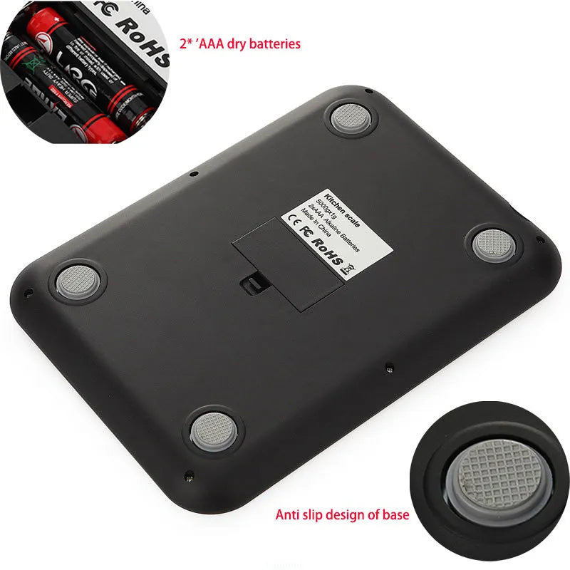 Kitchen Scale 15Kg/1g Weighing Food Coffee Balance Smart Electronic