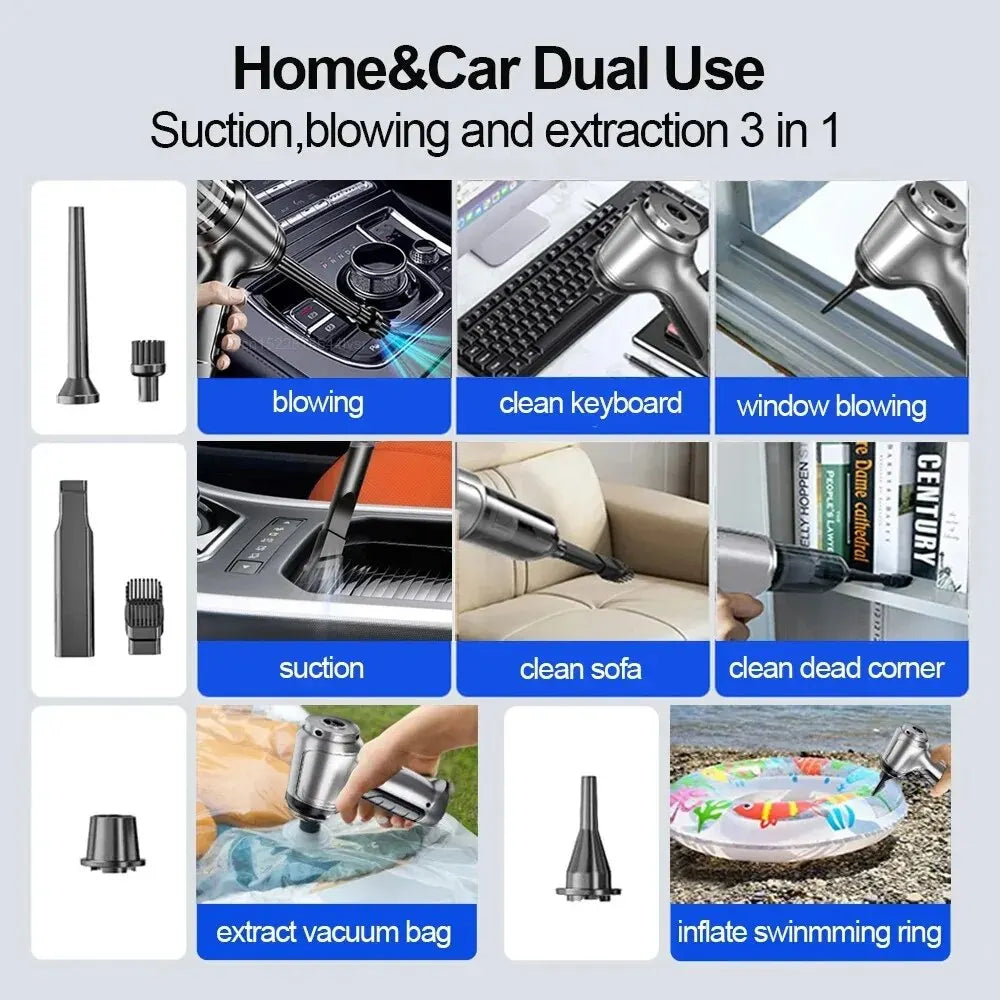 Car Vacuum Cleaner 4 In1Wireless Vacuum Cleaner Duster Handheld Vacuum