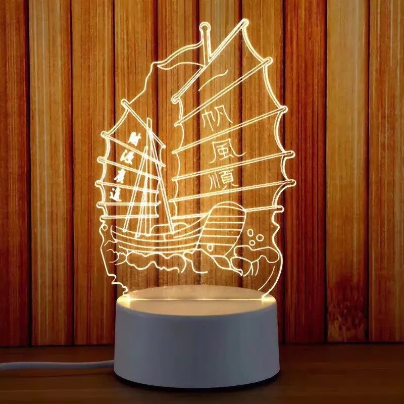 New 3D Switch Colorful Night Light for Smart Home