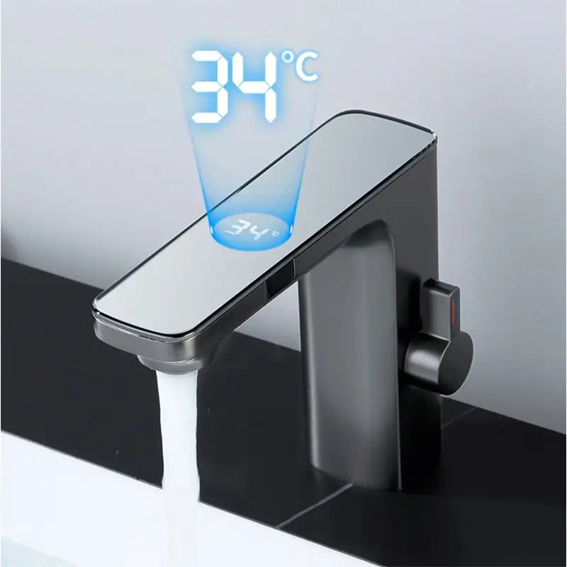Smart Sensor Faucet with Digital Display for Bathroom