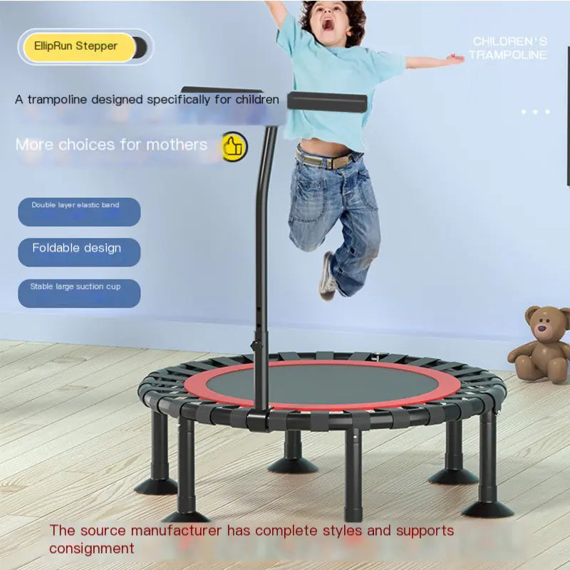 Indoor Trampoline for Kids - Home Fitness Jumping Bed