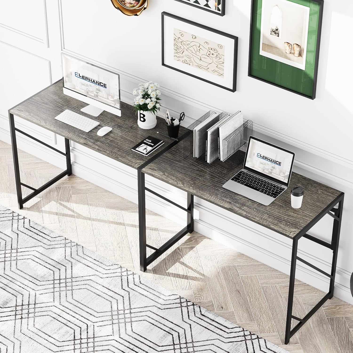 Folding Desk Compact No Assembly For Small Home Office