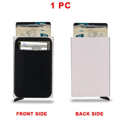 Rfid Smart Credit Card Holder Wallets Metal Slim Pop Up Minimalist Men
